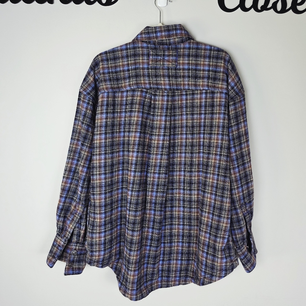 Free People Ashley Plaid Oversized Shirt Size Medium - Picture 6 of 10
